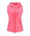 Moncler Glygos Zip-up Down Vest In Red