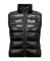 Moncler Gilet Zippé Matelassé En Jersey In Black