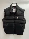 Moncler Sleevless Down Vest In Black