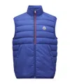 Moncler Sleevless Down Vest In Blue