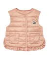 Moncler Sleevless Down Vest In Nude