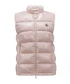 Moncler Padded Sleeveless Quilted Bodywarmer In Pink