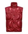 Moncler X Palm Angels Gwenyth Down Vest Red In Red