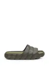 Moncler Lilo Embossed-logo Slides In Green