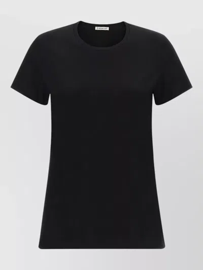 Moncler Cotton Slim-fit Short-sleeve T-shirt In Black