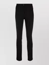 Moncler Slim Fit Mid Rise Trousers With Pockets In Black
