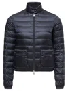 Moncler Slim Fit Long Season Coat For Women In Blue