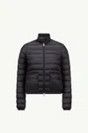 Moncler Lans Short Jacket High Collar Quilting In Black