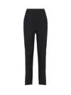 Moncler Grenoble Black Leggings With Zipped Pocket In Stretch Polyamide Woman In Black