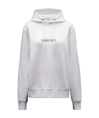 Moncler Slogan-print Hoodie In White