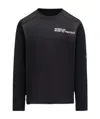 Moncler Slogan-print Long-sleeve T-shirt In Black