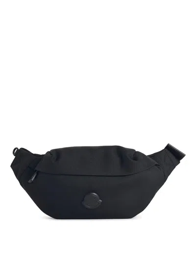 MONCLER SMALL  BLACK NYLON WAIST BAG