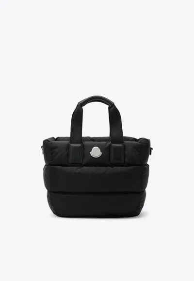 Moncler Small Caradoc Padded Top Handle Bag In Black