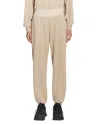 Moncler Smocked Waist Sweatpants In Beige
