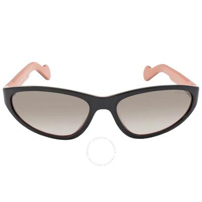 Moncler Smoke Gradient Mask Ladies Sunglasses Ml0115 005 59 In Black