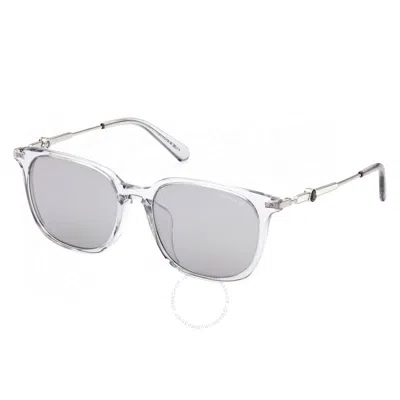 Moncler Smoke Mirror Square Men's Sunglasses Ml0225-f 20c 55 In Gray