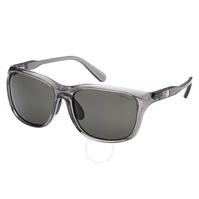 Moncler Smoke Mirrored Rectangular Men's Sunglasses Ml0234-k 20c 60 In Gray