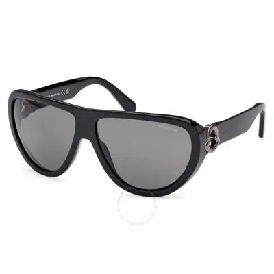Moncler Smoke Pilot Unisex Sunglasses Ml0246 01a 62 In Black