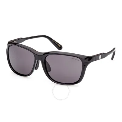 Moncler Smoke Rectangular Men's Sunglasses Ml0234-k 01a 60 In Black