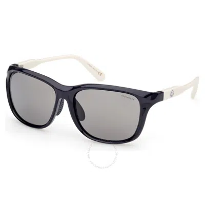 Moncler Smoke Rectangular Men's Sunglasses Ml0234-k 90a 60 In Black