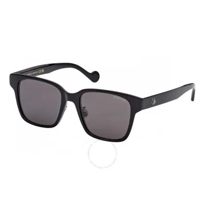 Moncler Smoke Rectangular Unisex Sunglasses Ml0235-k 01a 53 In Black