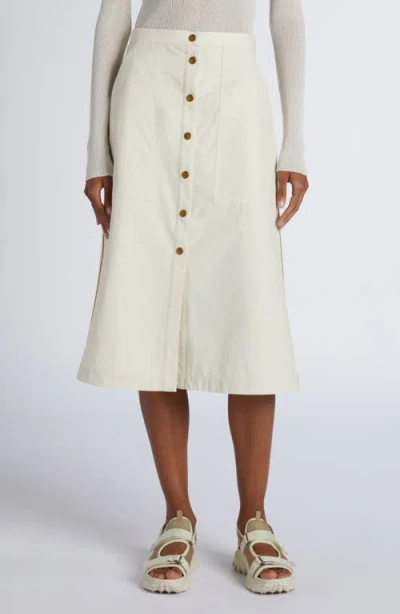 MONCLER MONCLER SNAP FRONT TWILL A-LINE SKIRT