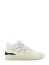 Moncler High Top Pivot Sneakers With Rubber Sole In White