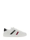 Moncler Petit Monaco Leather Sneakers In White