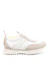 Moncler Pacey Sneakers In Nylon And Suede Leather. In White