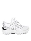 Moncler White Nylon Sneakers In Neutral