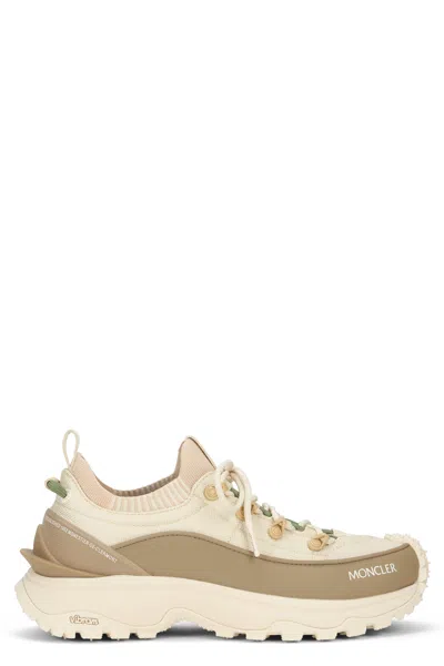 Moncler Two-tone Canvas Trailgrip Lite3 Sneakers In Neutral