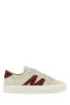 Moncler Suede Sneakers Monaco2 Rubber Sole In Brown