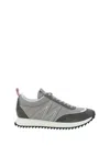 Moncler Pacey Grey Nylon Sneakers In 903