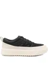 Moncler Monpulse Leather-trimmed Sneakers In Black