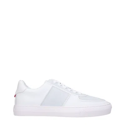 Moncler Sneakers Men Leather White/light Gray In Multi