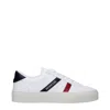 Moncler Low Top Sneakers Block Design Contrast Heel In White