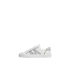 Moncler Sneakers Monaco2 En Cuir Pailleté In White