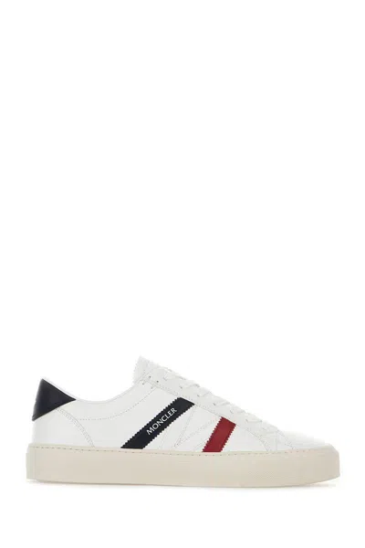 Moncler Sneakers Monaco M En Cuir In White