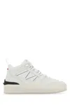 Moncler White Fabric And Nubuk Pivot Sneakers In White