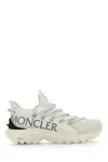 Moncler White Tech Fabric Trailgrip Lite 2 Sneakers In Animal Print