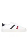 Moncler Petit Monaco Leather Sneakers In White