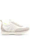 Moncler Pacey Sneakers Leather M-shaped Detail In Multi