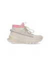 Moncler High-top Sneakers Light Runner Fabric Mix In White