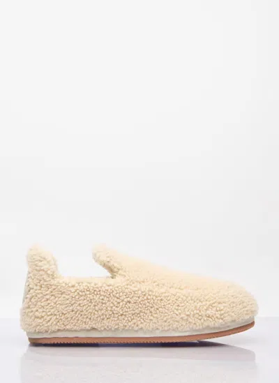 Moncler Snug Shearling Flats In Multicolor