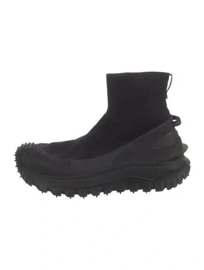 Pre-owned Moncler Sock Boots In Black