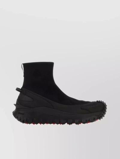 Moncler Trailgrip Knit Sneakers In Black