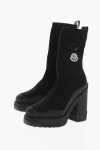 Moncler Splora Leather And Rubber-trimmed Ribbed Stretch-knit Ankle Boots