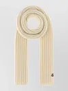 Moncler Off White Wool Knit Scarf