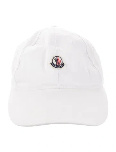 Pre-owned Moncler Solid Baseball Hat In White