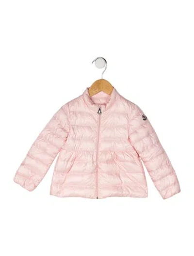 Pre-owned Moncler Babies' Solid Down Coat In Pink